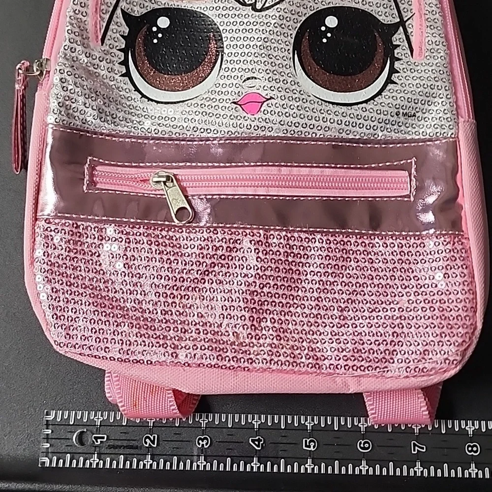 Lol Queen Kitty‎ Pink Sequin Cat Backpack